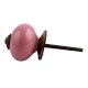 Pink Round Antique Fitting Ceramic Drawer Knob